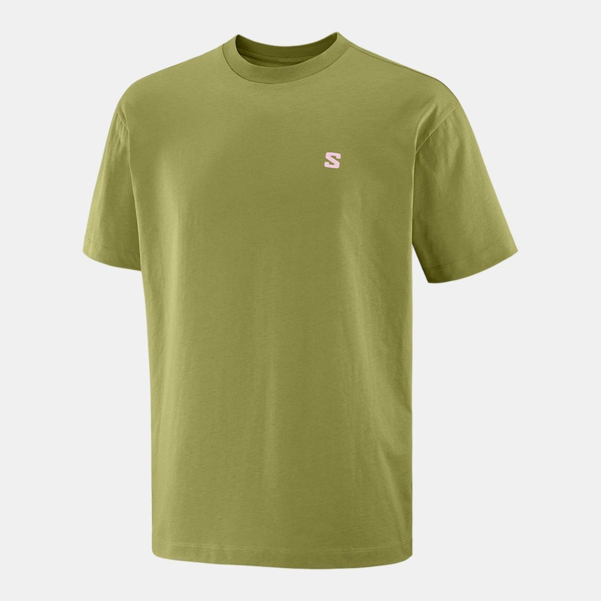 Imagen 0 de Camiseta de manga corta para hombre ROUND LOGO GRAPHIC SALOMON Verde / Rosa