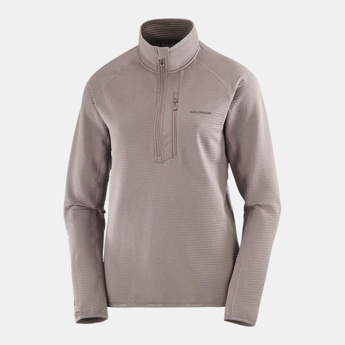 Imagen 0 de Prenda intermedia de media cremallera para mujer SNTIAL LIGHTWARM HZ W SALOMON Rojo