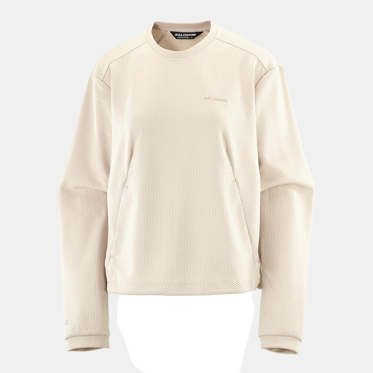 Imagen 0 de Sudadera de cuello caja para mujer MOTOMESH CREWNECK W SALOMON Blanco