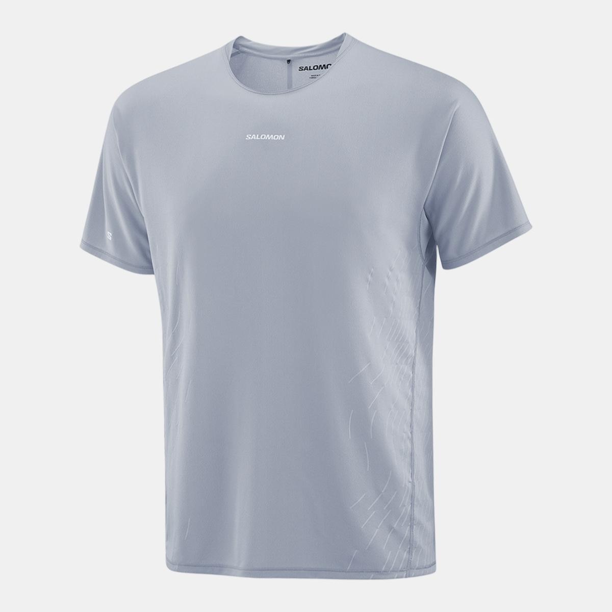 Salomon Camiseta de manga corta para hombre SENSE AERO SS TEE GFX M Gris