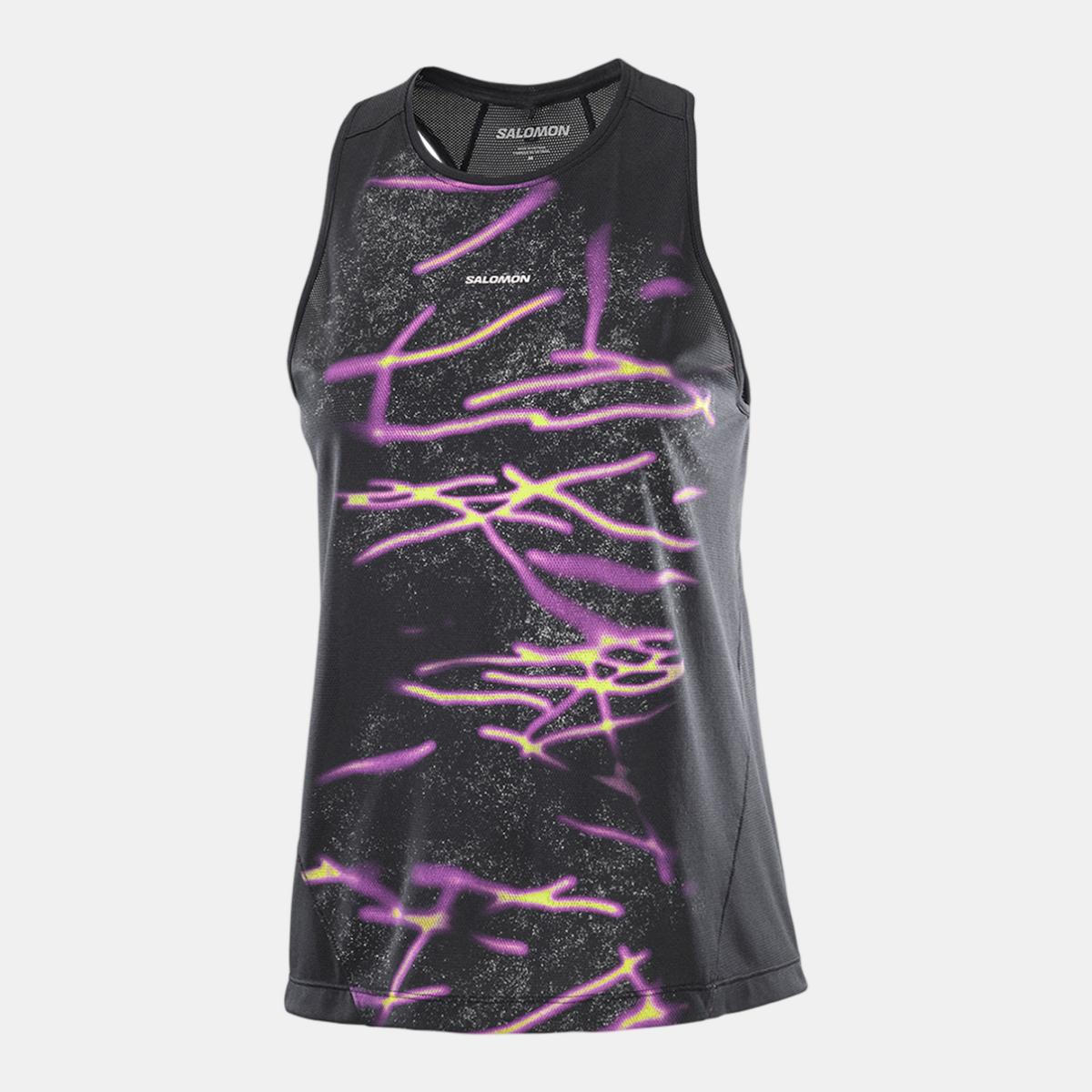 Salomon Camiseta sin mangas para mujer SHKout CORE TANK GFX W Negro