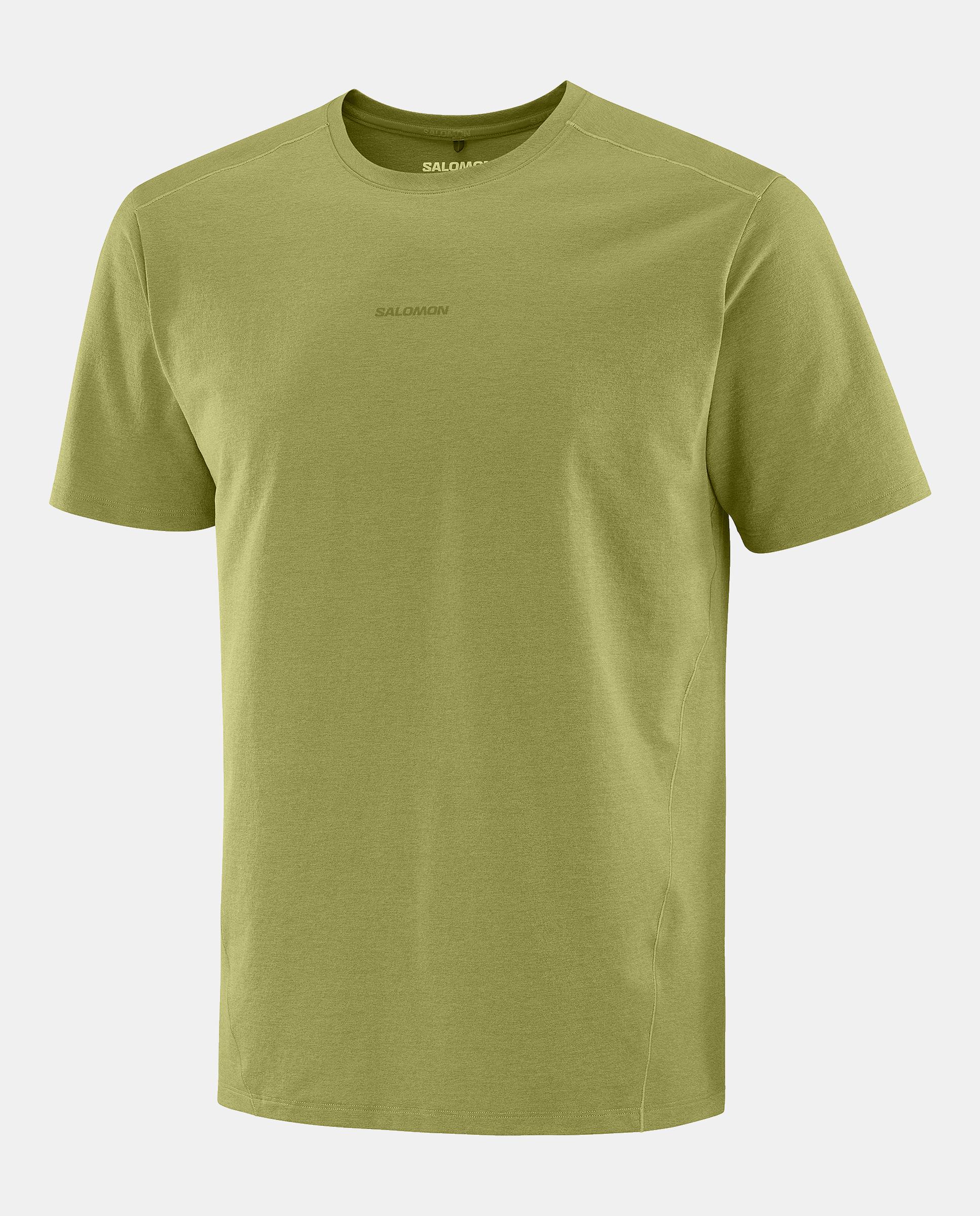 Camiseta de manga corta para hombre TRACKLINE SS TEE M SALOMON - Verde Verde-1