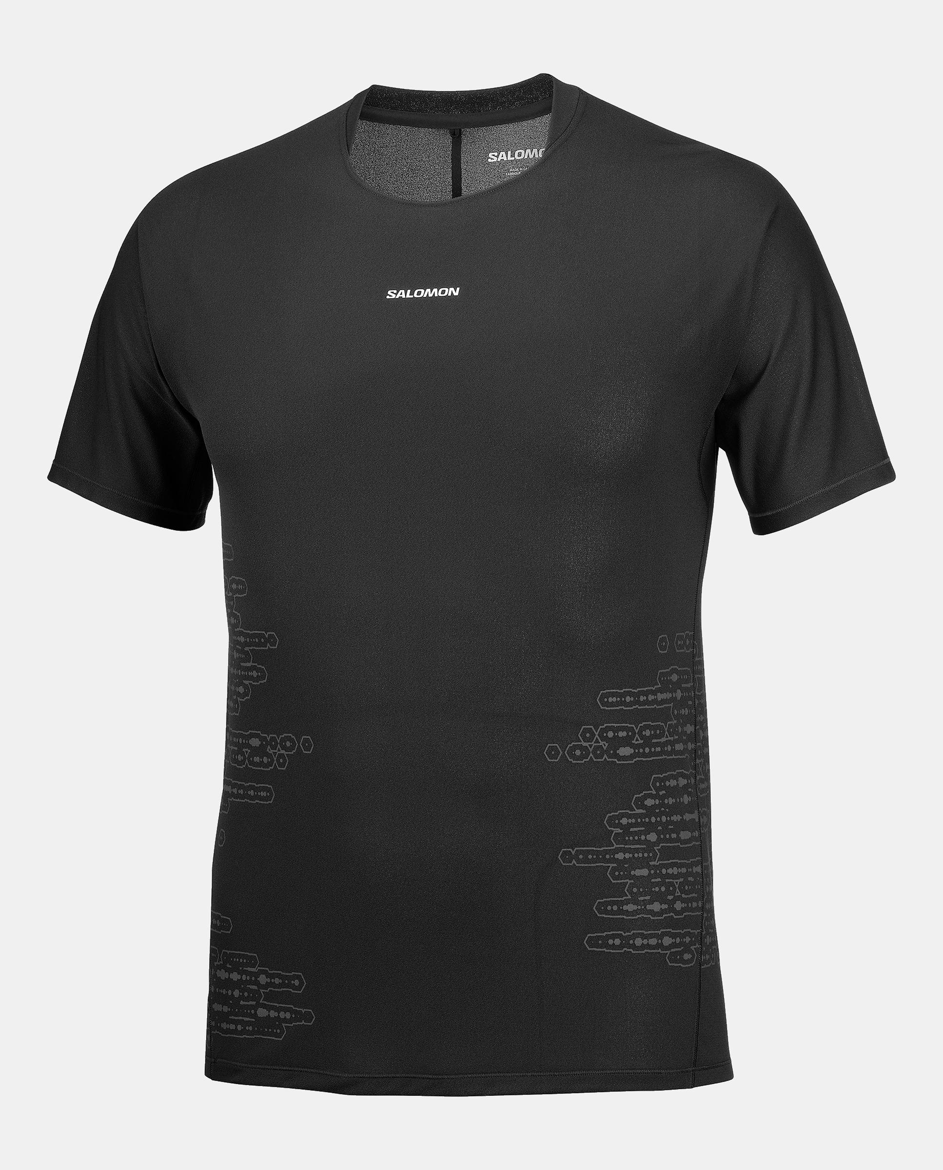 Camiseta de manga corta para hombre SENSE AERO SS TEE GFX M SALOMON - Negro Negro-1