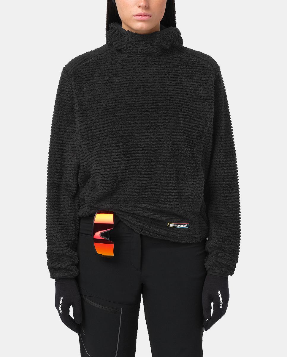 Sudadera con capucha para mujer THERNOVA FLEECE HD W Salomon - Negro Negro-1