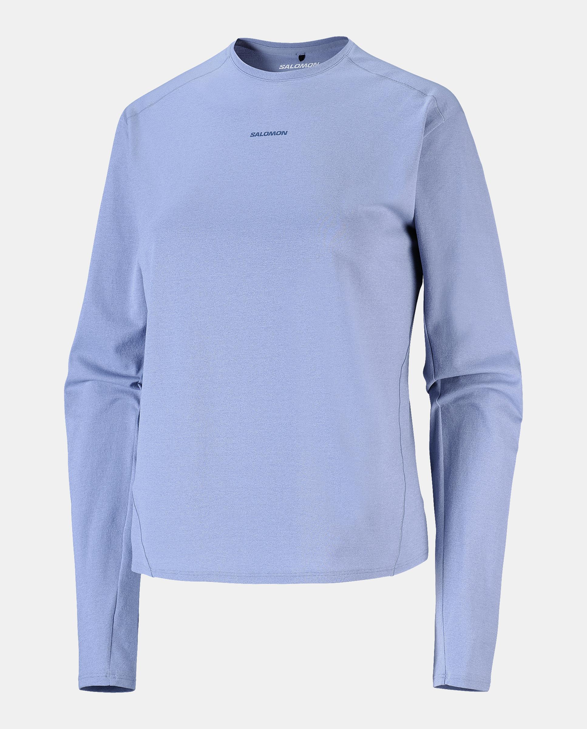 Camiseta de manga larga para mujer TRACKLINE LS TEE W SALOMON - Azul Azul-1