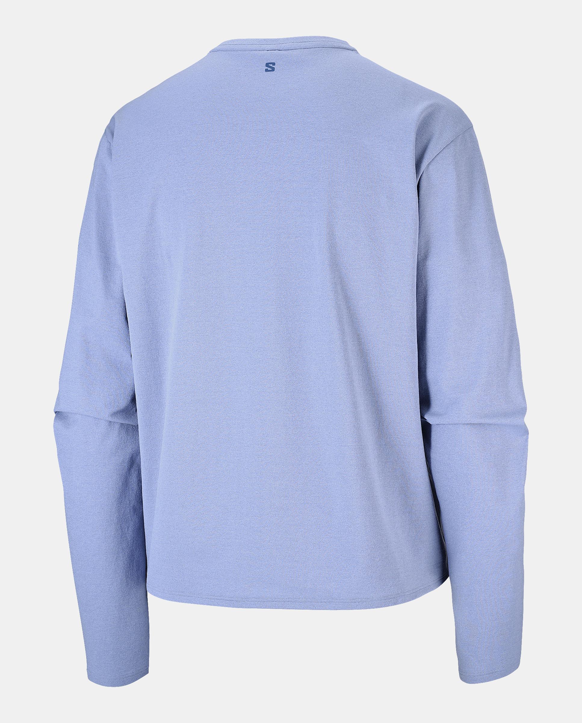 Camiseta de manga larga para mujer TRACKLINE LS TEE W SALOMON - Azul Azul-2