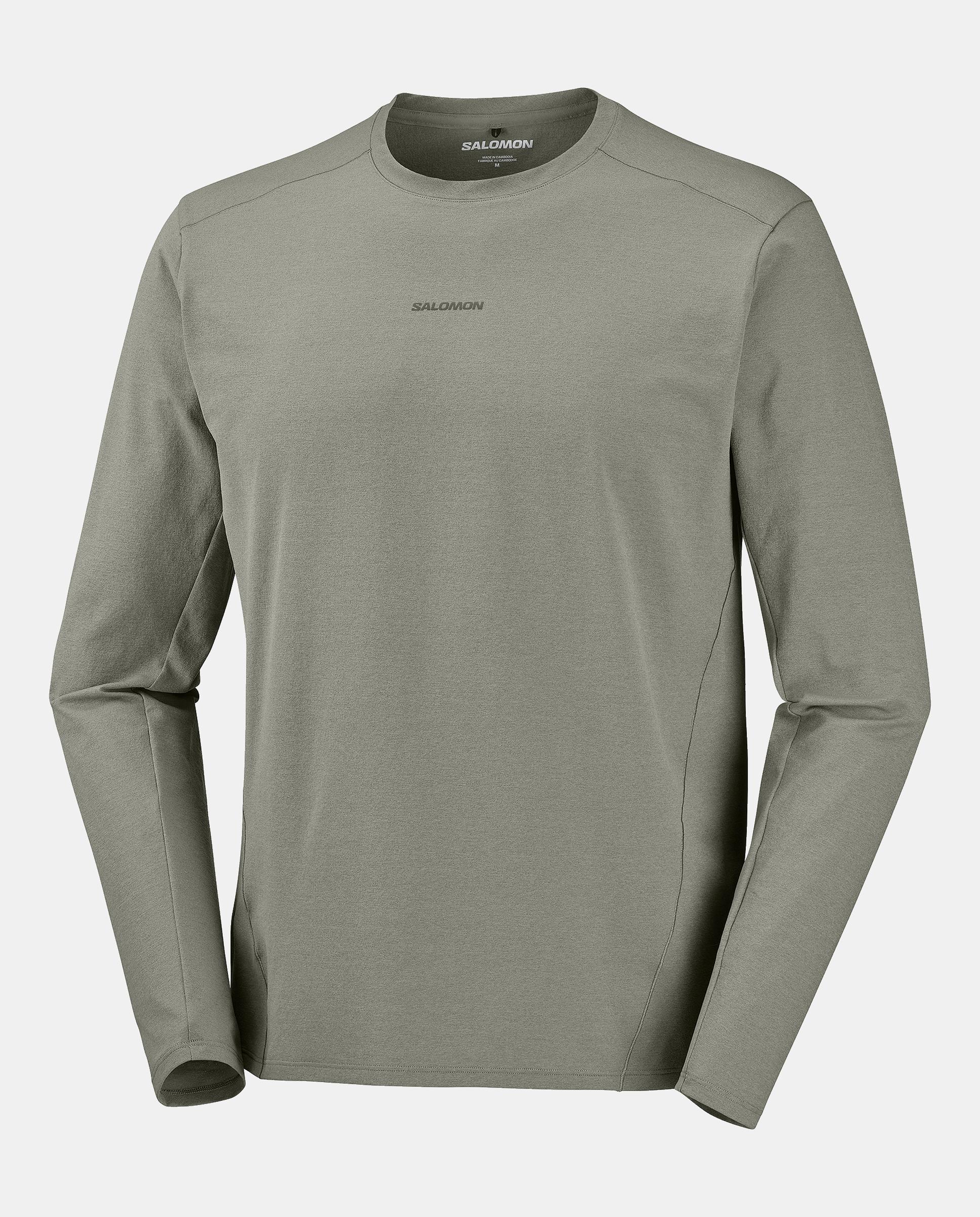 Imagen 1 de Camiseta de manga larga para hombre TRACKLINE LS TEE M SALOMON Verde / Gris