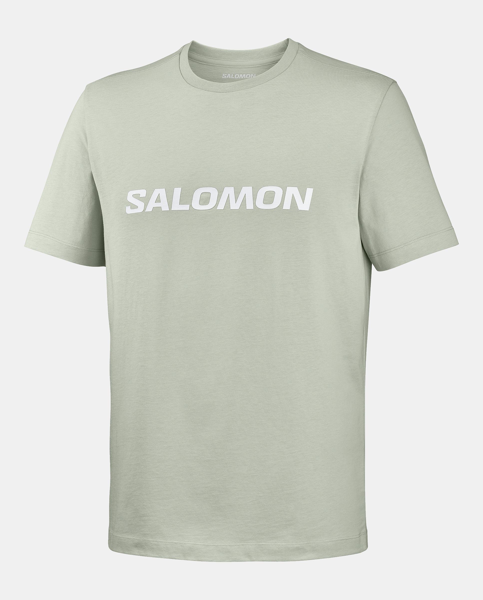 Camiseta de manga corta para hombre SALOMON LOGO SS TEE M SALOMON - Verde Verde-1