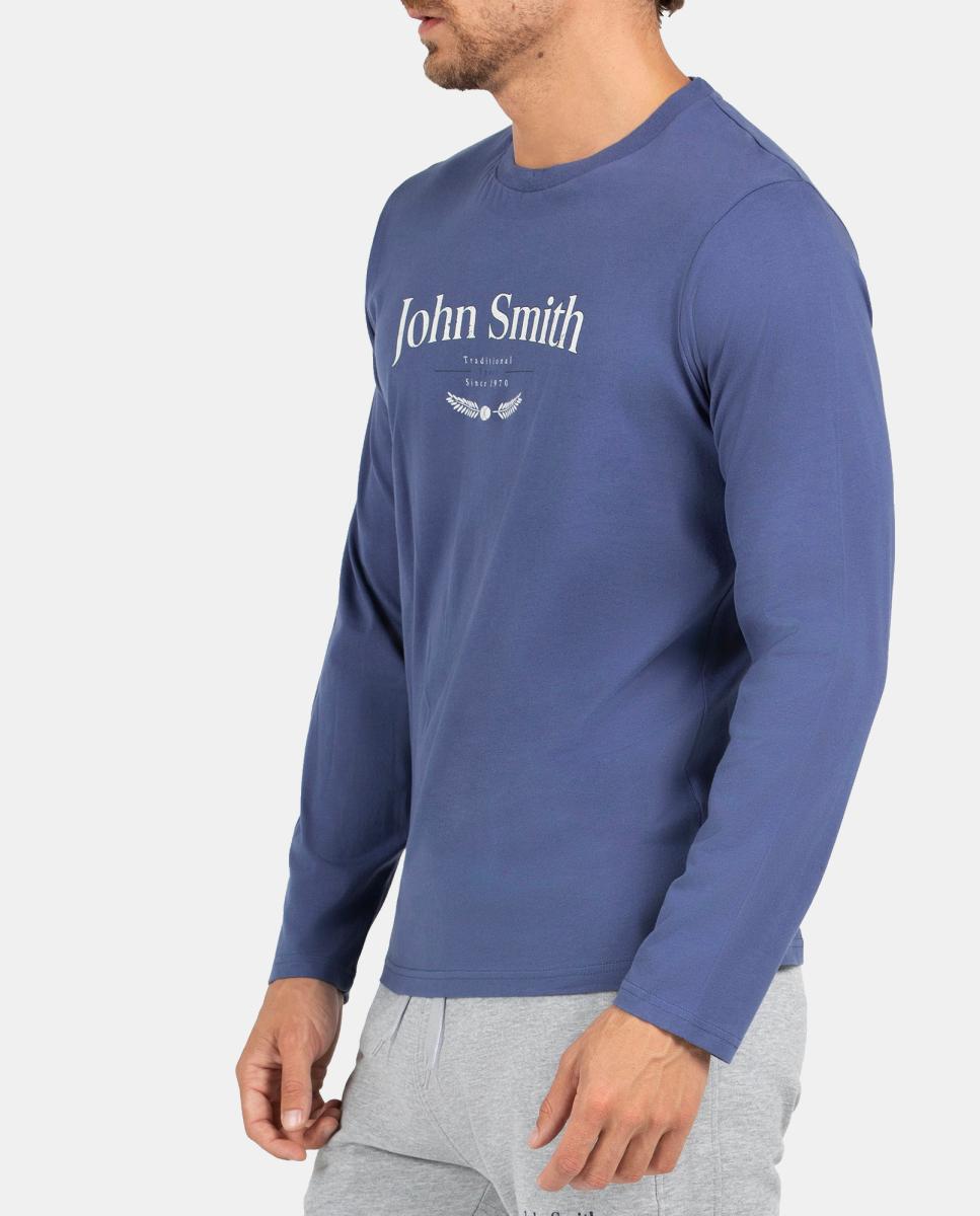 Camiseta M/L Hombre BARZA JOHN SMITH - Azul Azul-2