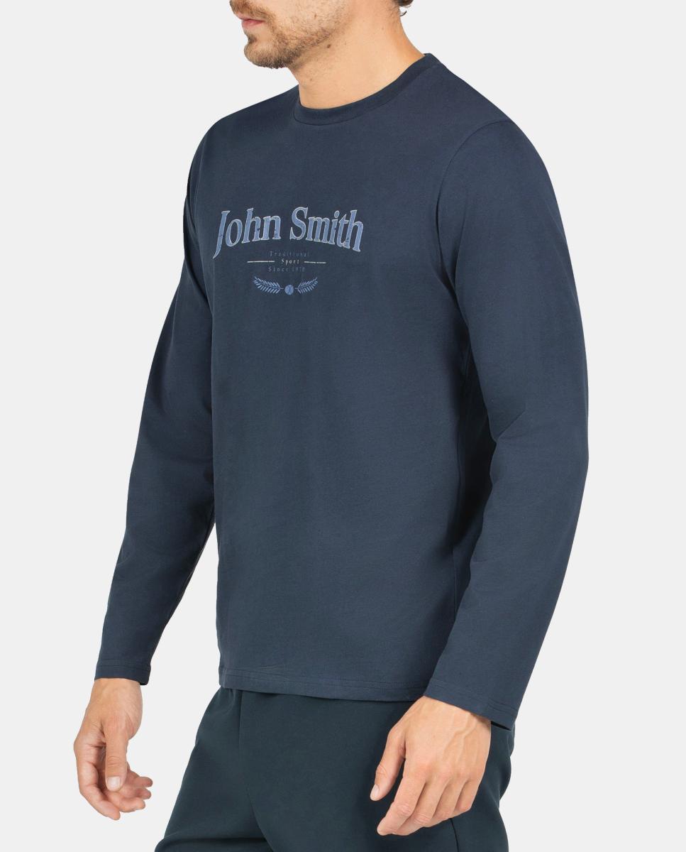 Camiseta M/L Hombre BARZA JOHN SMITH - Azul Azul-2