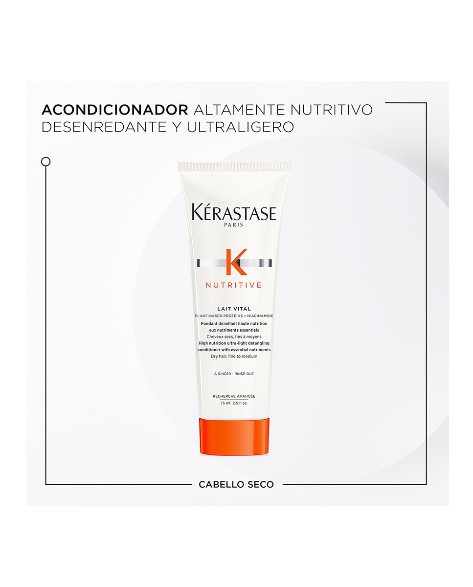 Cofre Nutritive con Champú Bain Satin Riche, Acondicionador Lait Vital y Nectar Thermique Kérastase 3