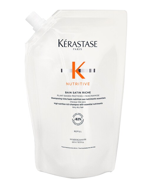 Imagen 0 de Recarga de Champú para Cabello Muy Seco Nutritive Bain Satin Riche- Refill Pouch 500 ml Kérastase