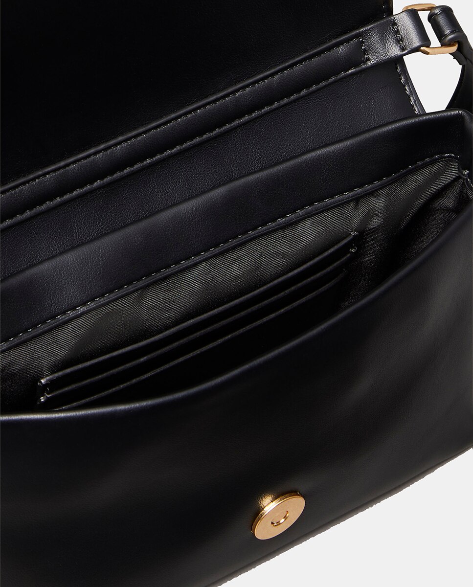 Bolso bandolera cierre solapa con logo CK - Calvin Klein - Negro Negro-3