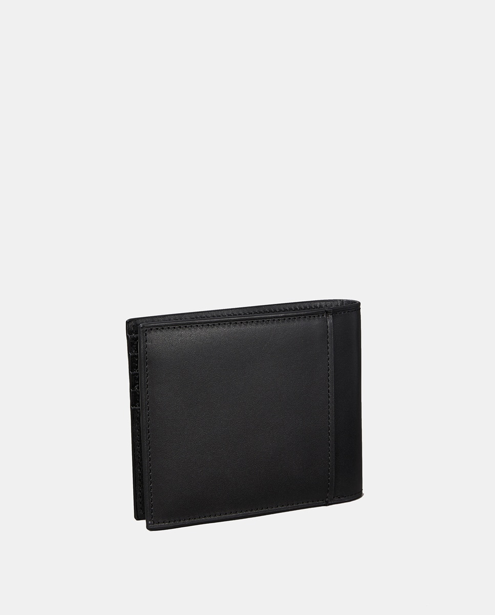 Carteira com Placa Prateada Preto-2