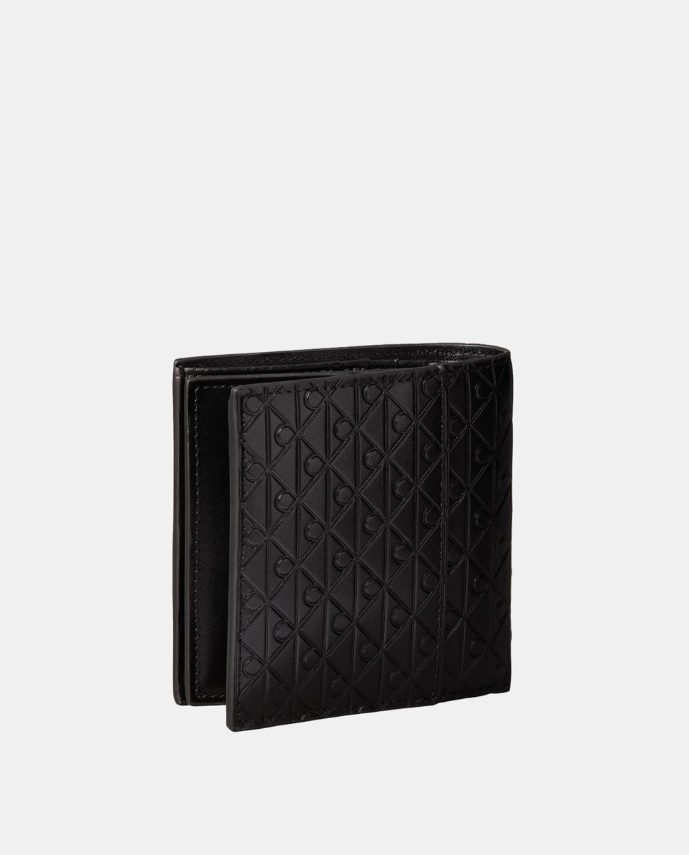 Carteira com Estampado de Monograma a Condizer Preto-2