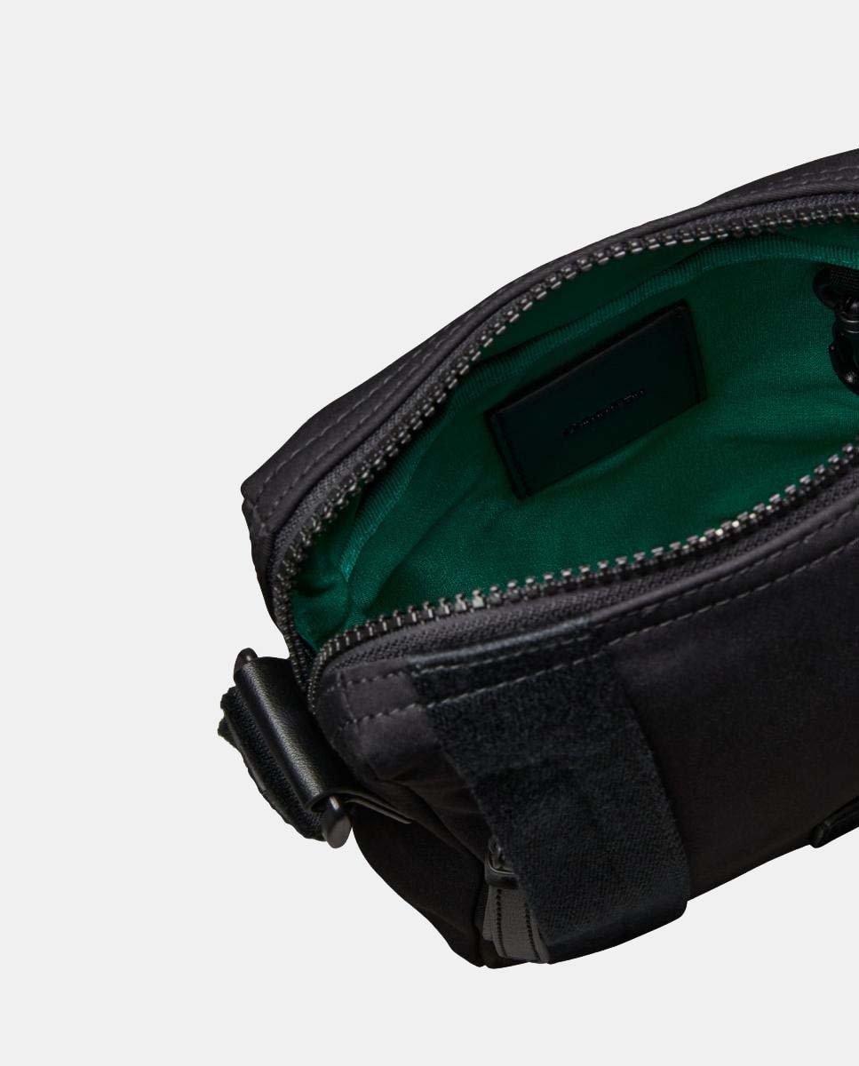 Mala a Tiracolo com Logótipo de Emblema Preto-3
