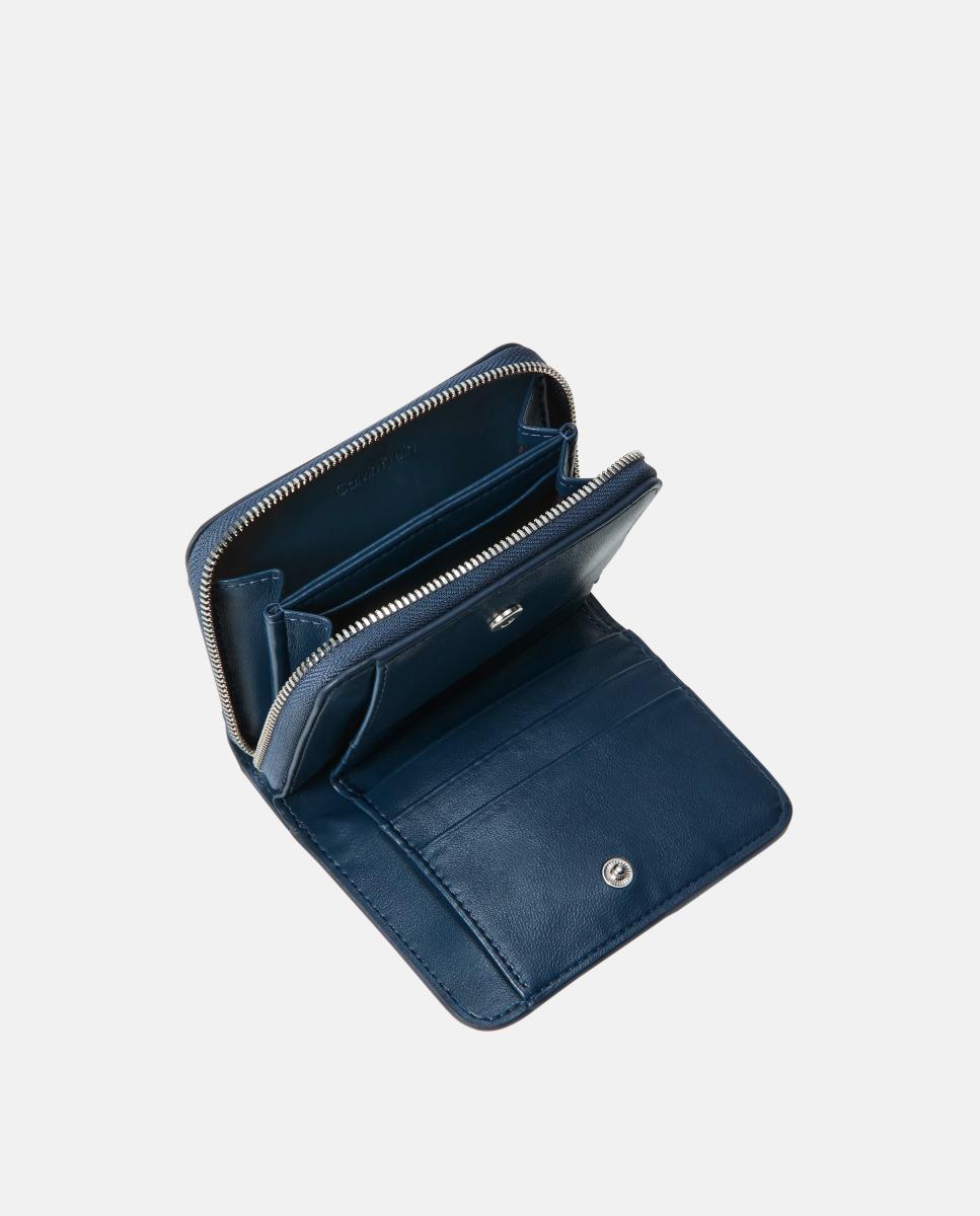 Cartera Calvin Klein con cremallera y logo frontal - Azul Azul-3