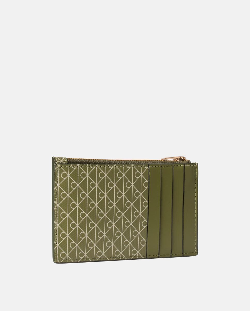 Porta-Cartões com Estampado de Monograma Multicolor-2
