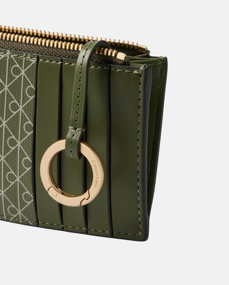 Porta-Cartões com Estampado de Monograma Multicolor-3