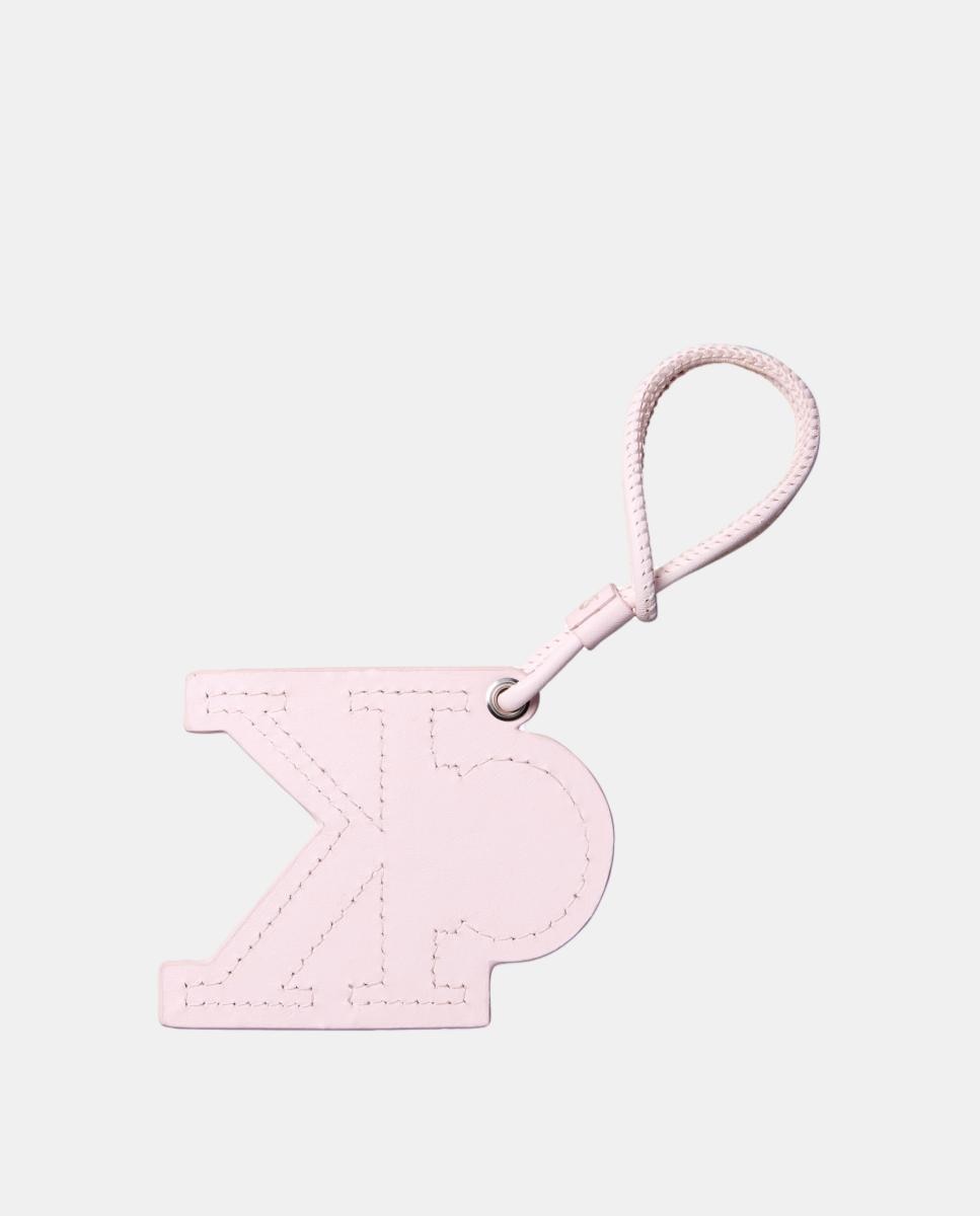 Porta-Chaves em Pele com Logótipo CK Rosa-2