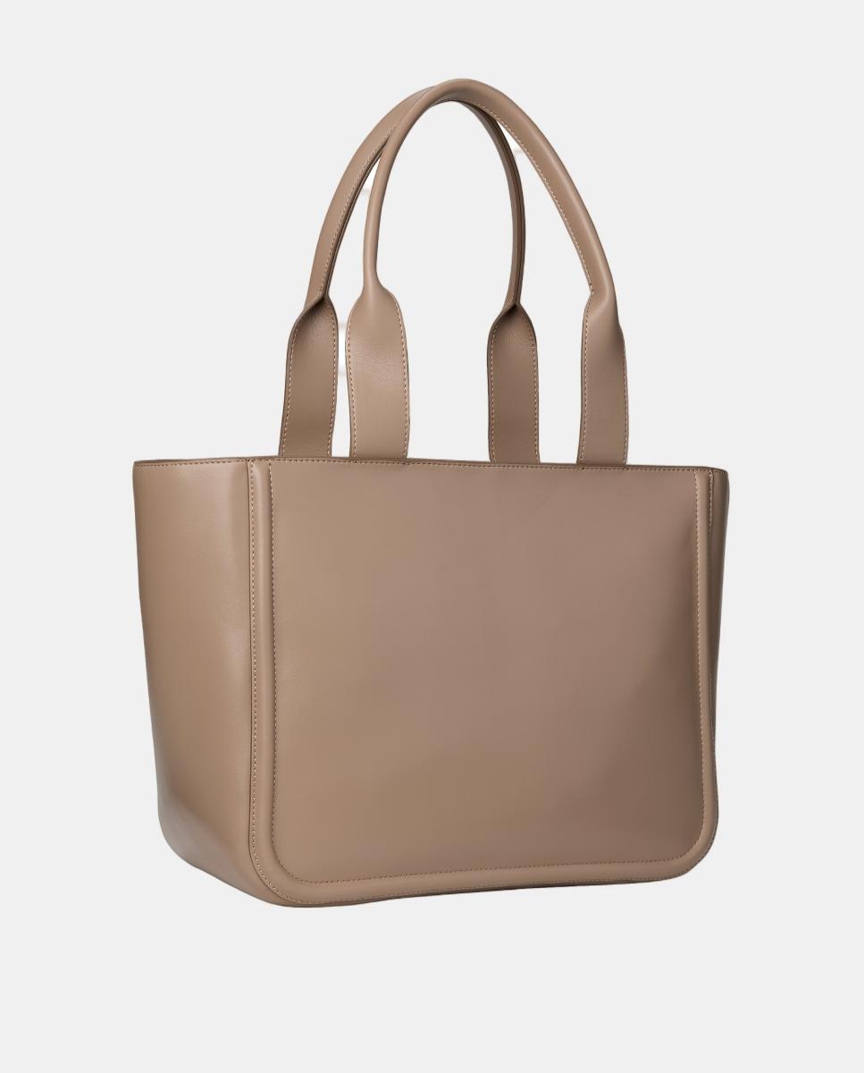 Mala Tipo Tote com Logótipo CK Castanho-2