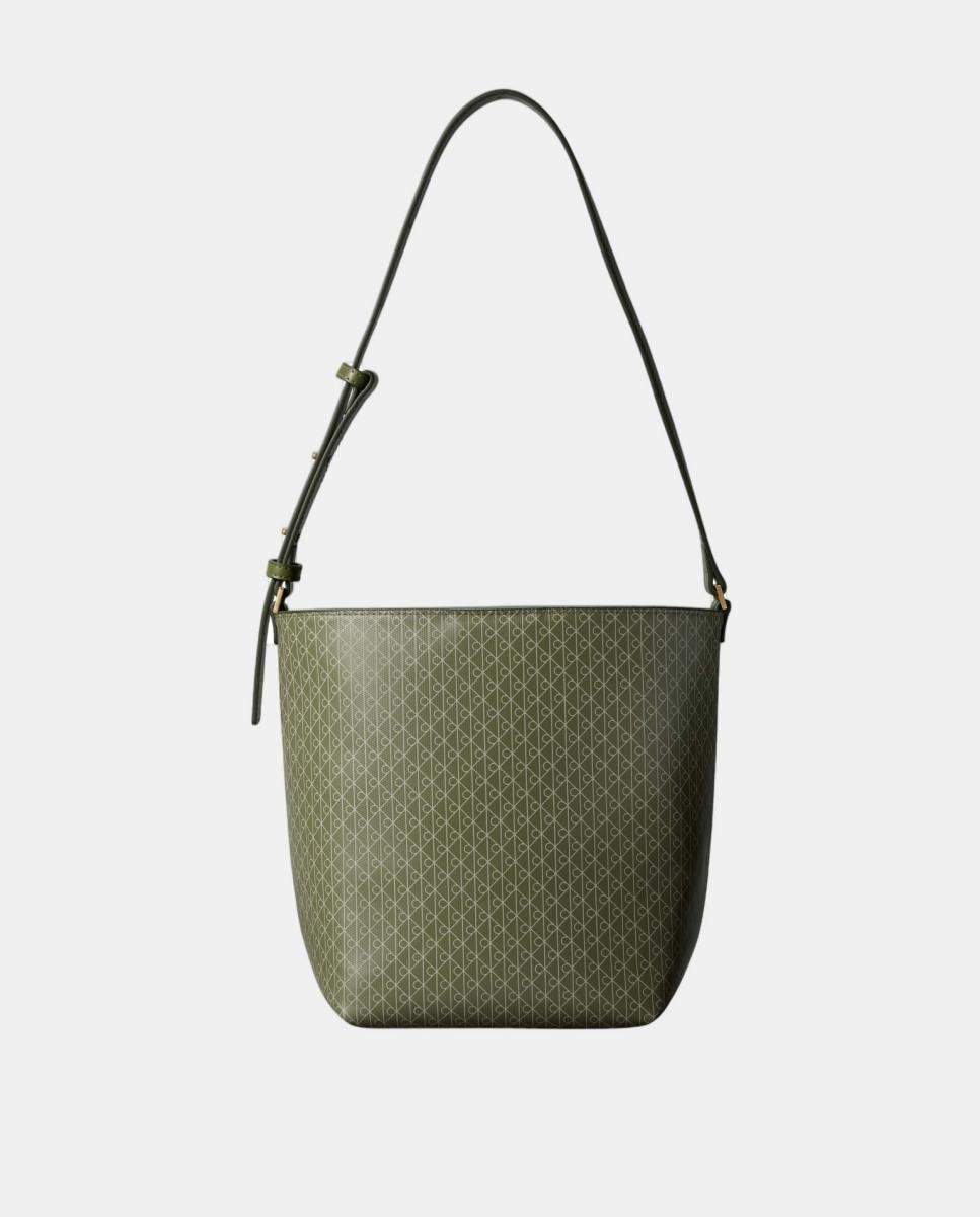 Imagem 0 de Mala Tipo Bucket com Estampado de Monograma