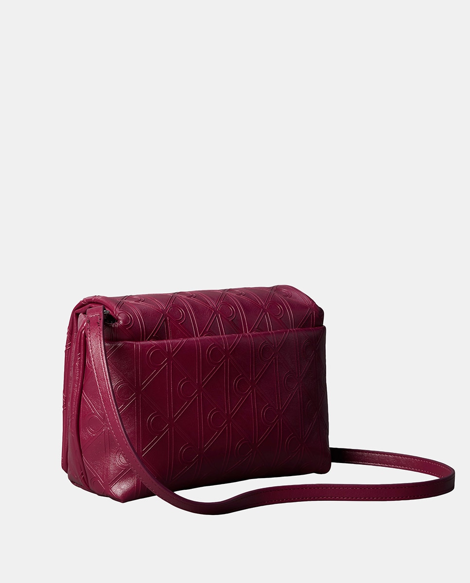 Mala a Tiracolo com Estampado de Monograma Rosa-2