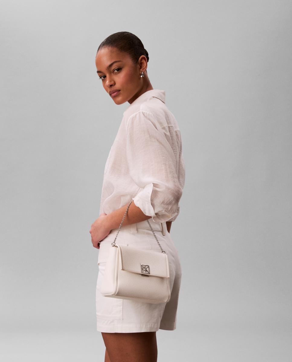 Bolso bandolera Calvin Klein logo emblem - Blanco Blanco-4