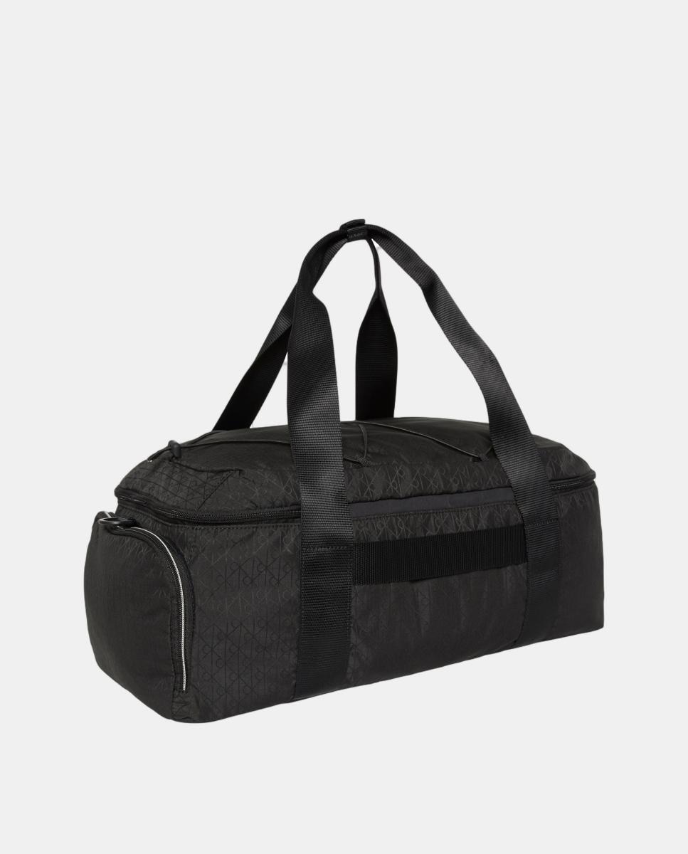 Bolsa de viaje Calvin Klein con estampado monogram Emblem en nylon - Negro Negro-3