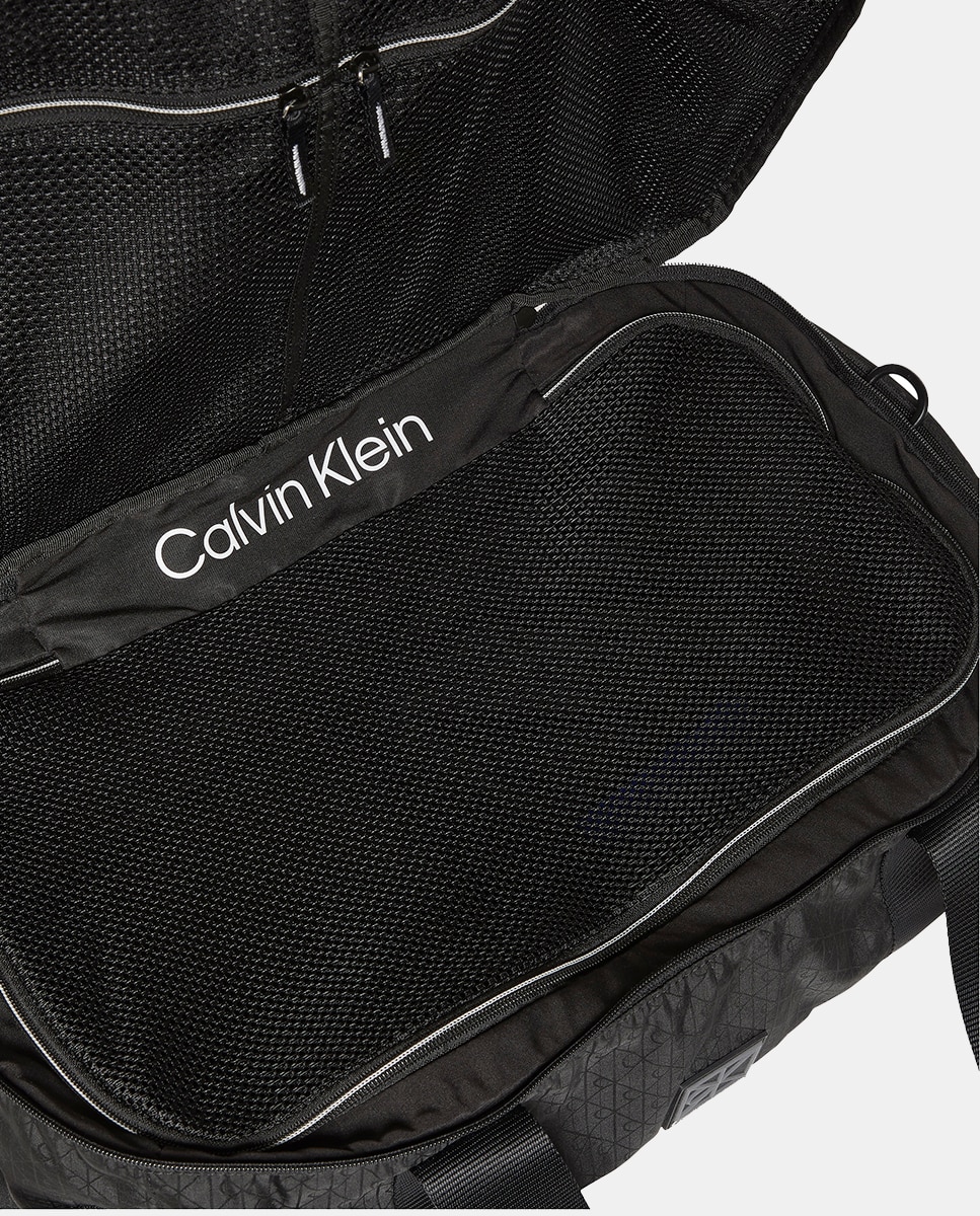Bolsa de viaje Calvin Klein con estampado monogram Emblem en nylon - Negro Negro-4