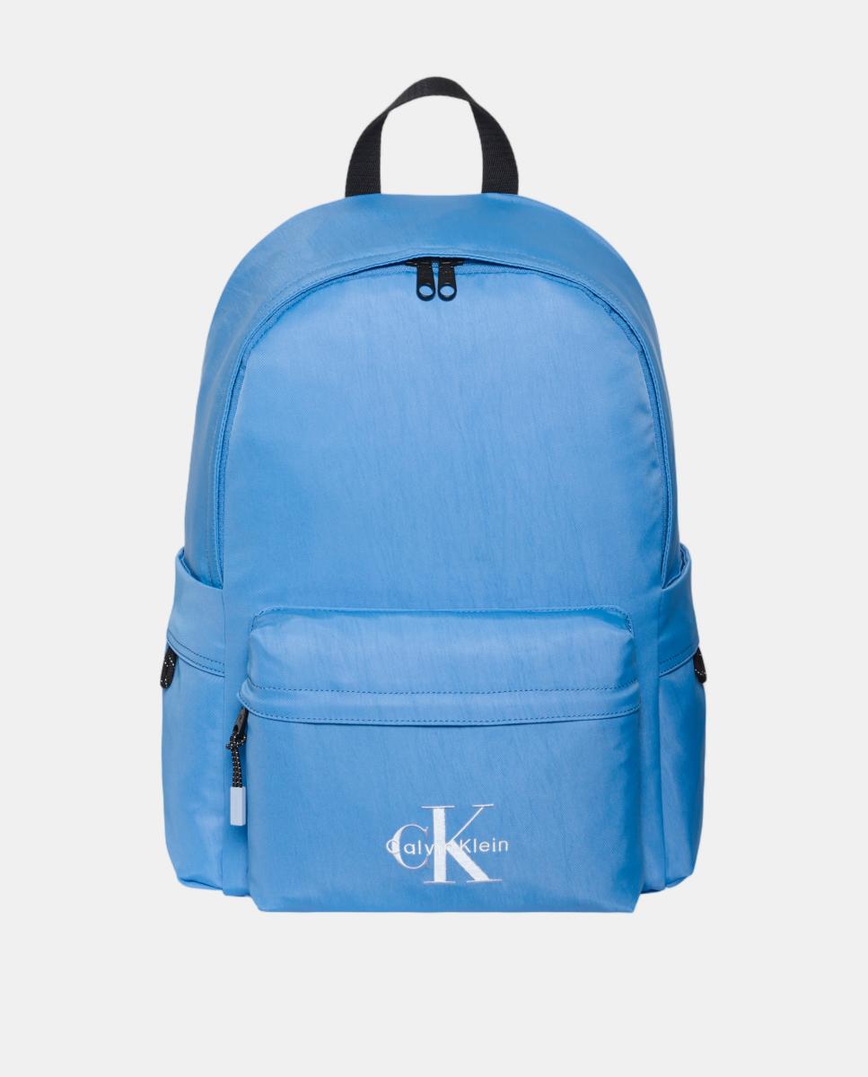 Mochila de nylon Calvin Klein con logo frontal en el bolsillo delantero - Azul claro Azul claro-1