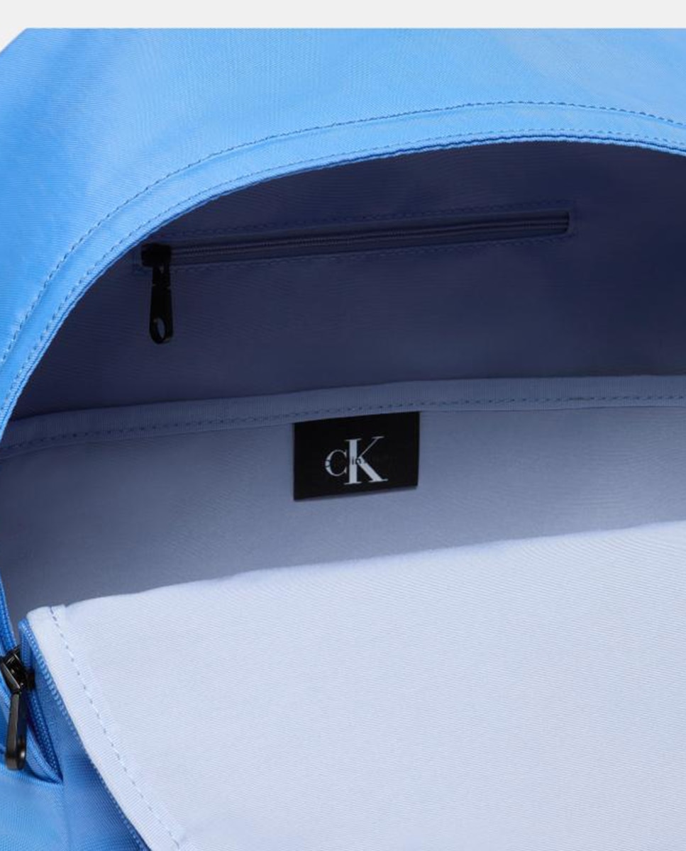 Mochila de nylon Calvin Klein con logo frontal en el bolsillo delantero - Azul claro Azul claro-3