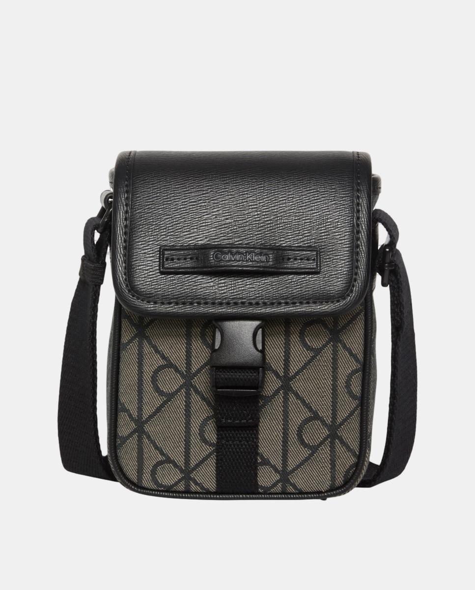 Bolso bandolera Calvin Klein con estampado monogram Emblem en Jacquard - Multicolor Multicolor-1