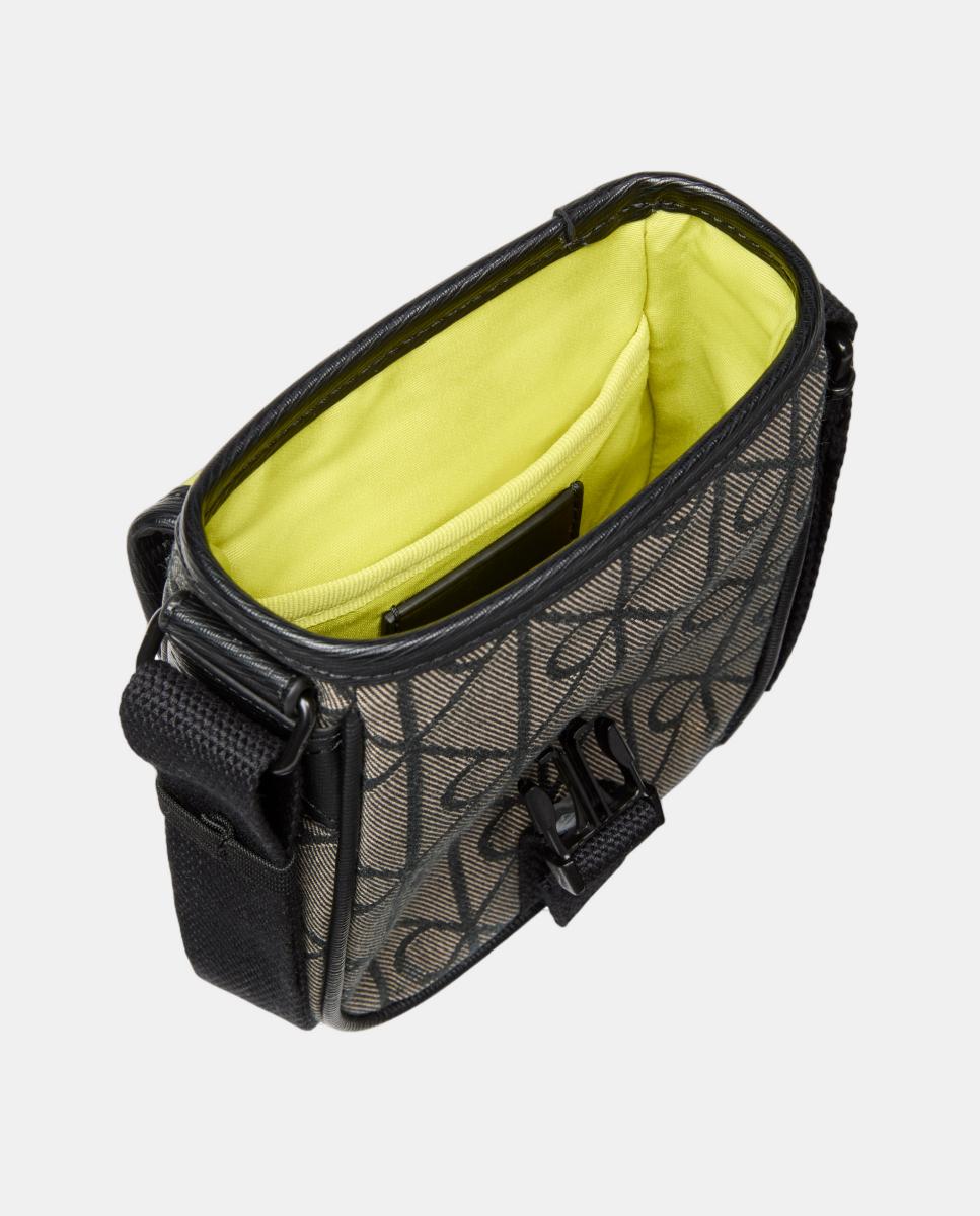 Bolso bandolera Calvin Klein con estampado monogram Emblem en Jacquard - Multicolor Multicolor-4