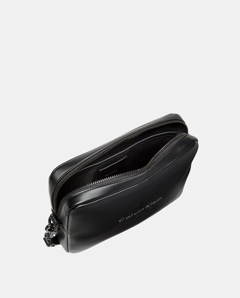 Imagen 3 de Bolso de mano Calvin Klein de hombre con logo frontal - Negro Negro
