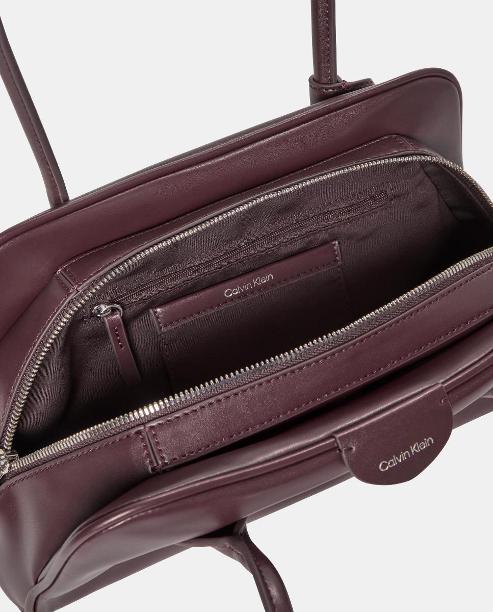 Bolso Trio de hombro Calvin Klein con acabado liso - Burdeos Burdeos-3