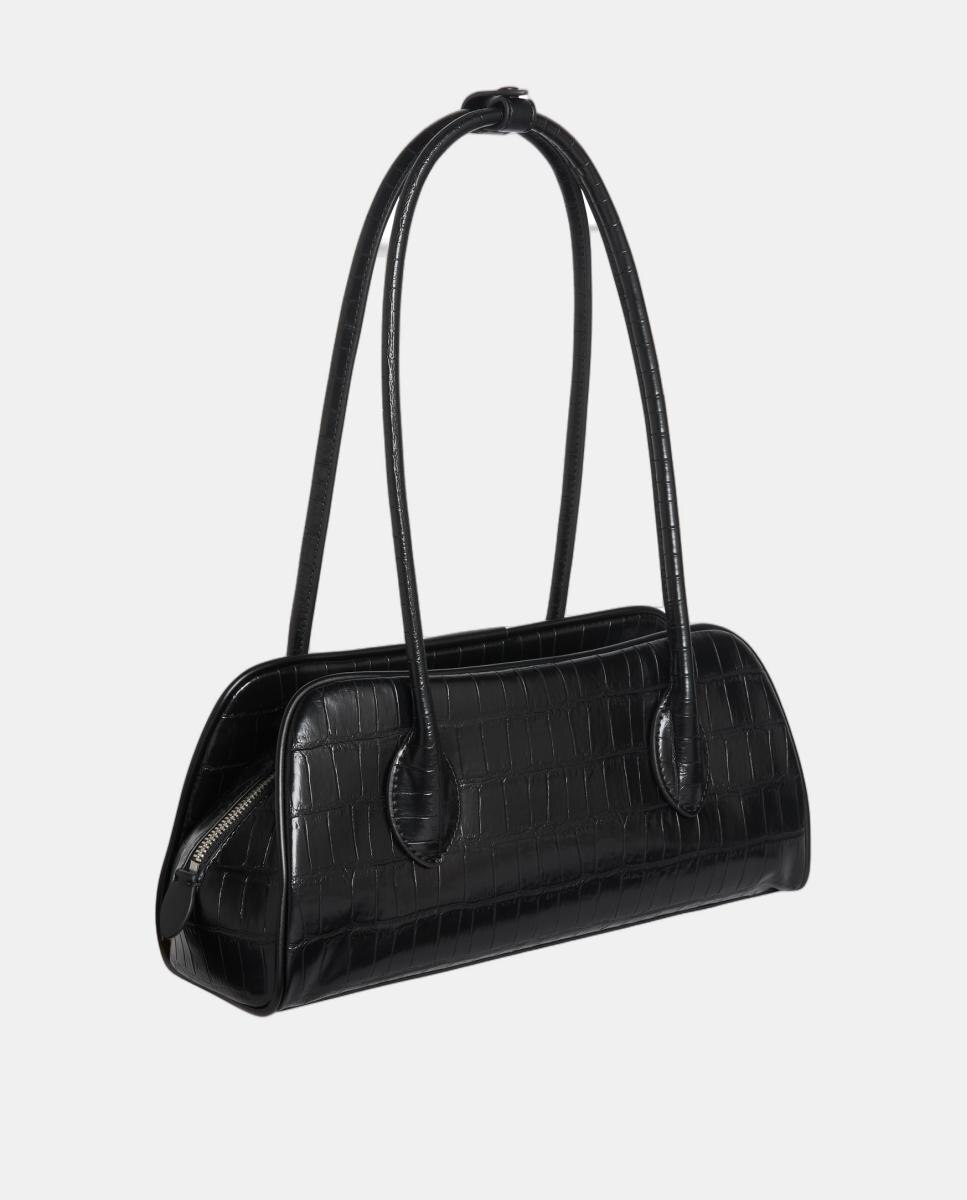 Bolso Trio de hombro Calvin Klein con estampado croco - Negro Negro-2