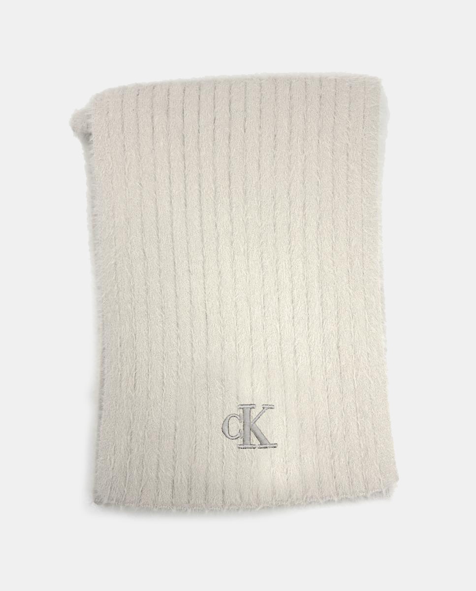 Bufanda Calvin Klein con logo bordado - Crudo Crudo-1