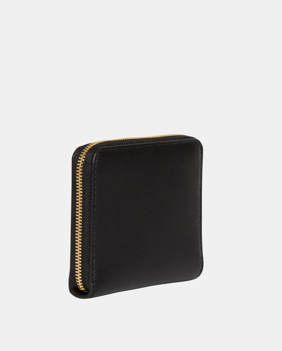 Carteira Porta-Moedas com Logótipo Dourado Preto-3