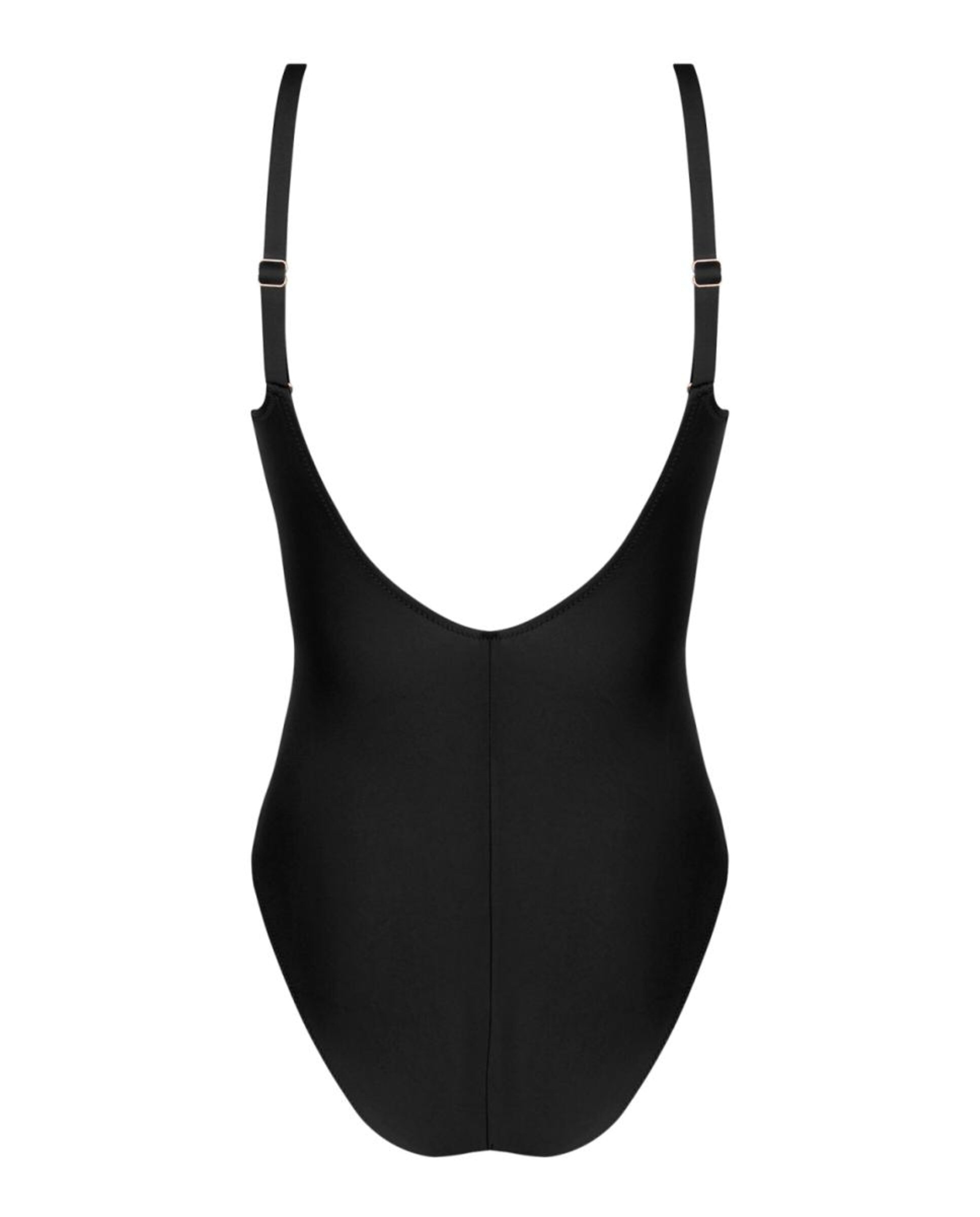 Bañador de mujer, capacidad escote redondo con aros para mejor sujeccion y comodidad Tirantes regulables - Antigel - Negro Negro-2