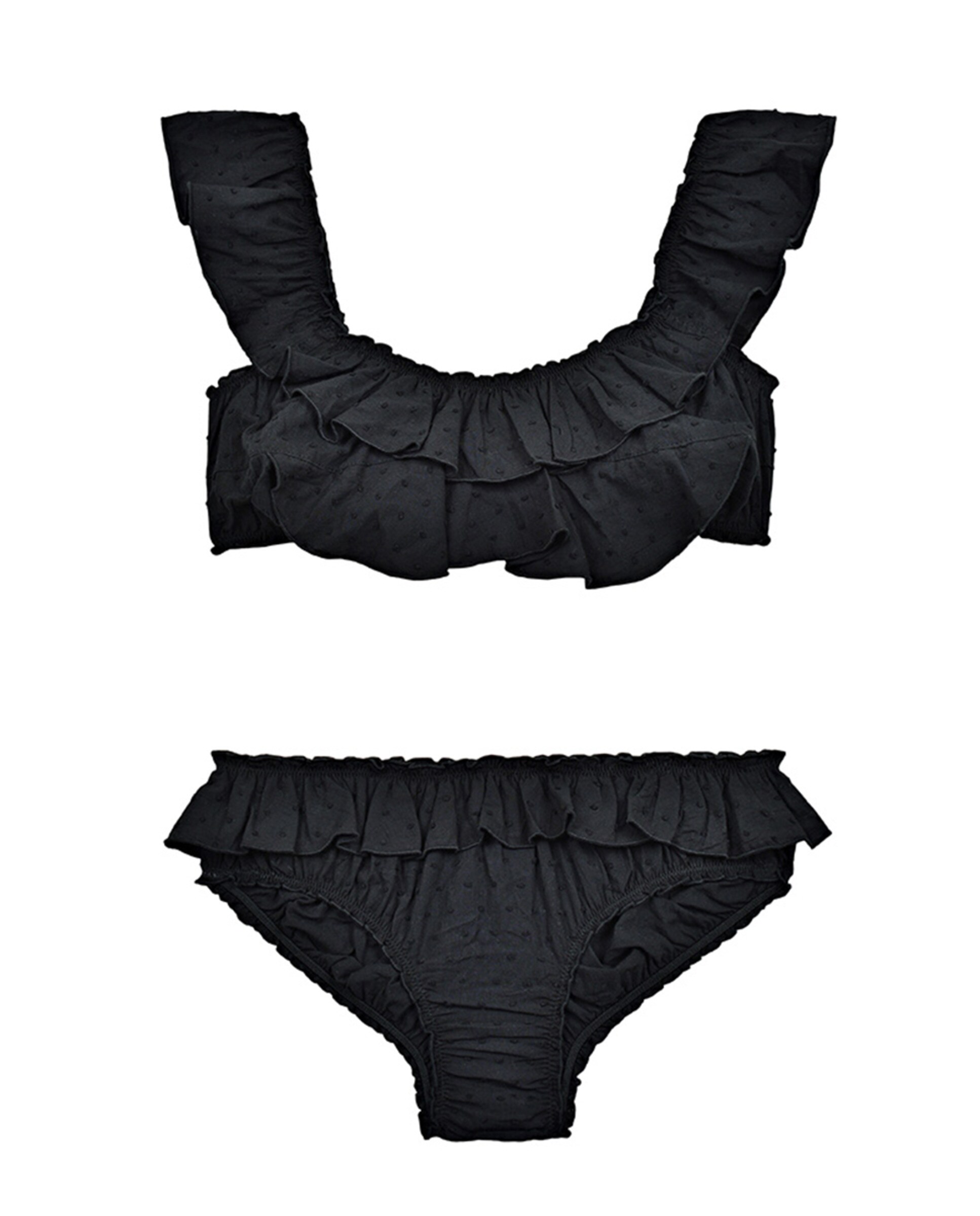 Top com Mangas em Plumetti - Preto Preto-3