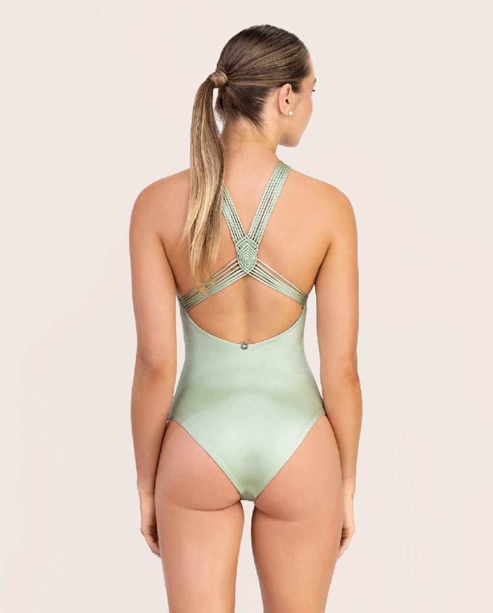 Fato de banho de mulher Verde Água-2