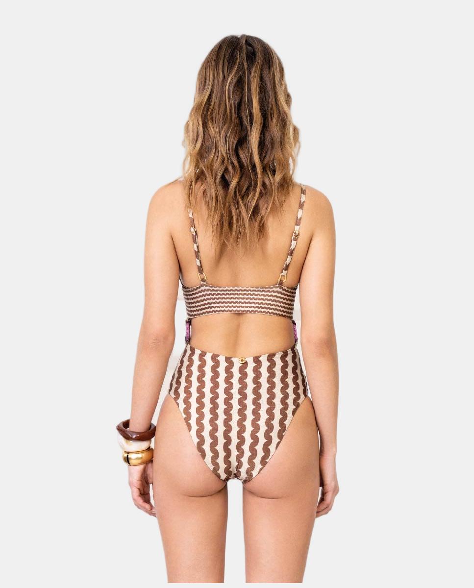 Fato de banho de mulher Bege-2