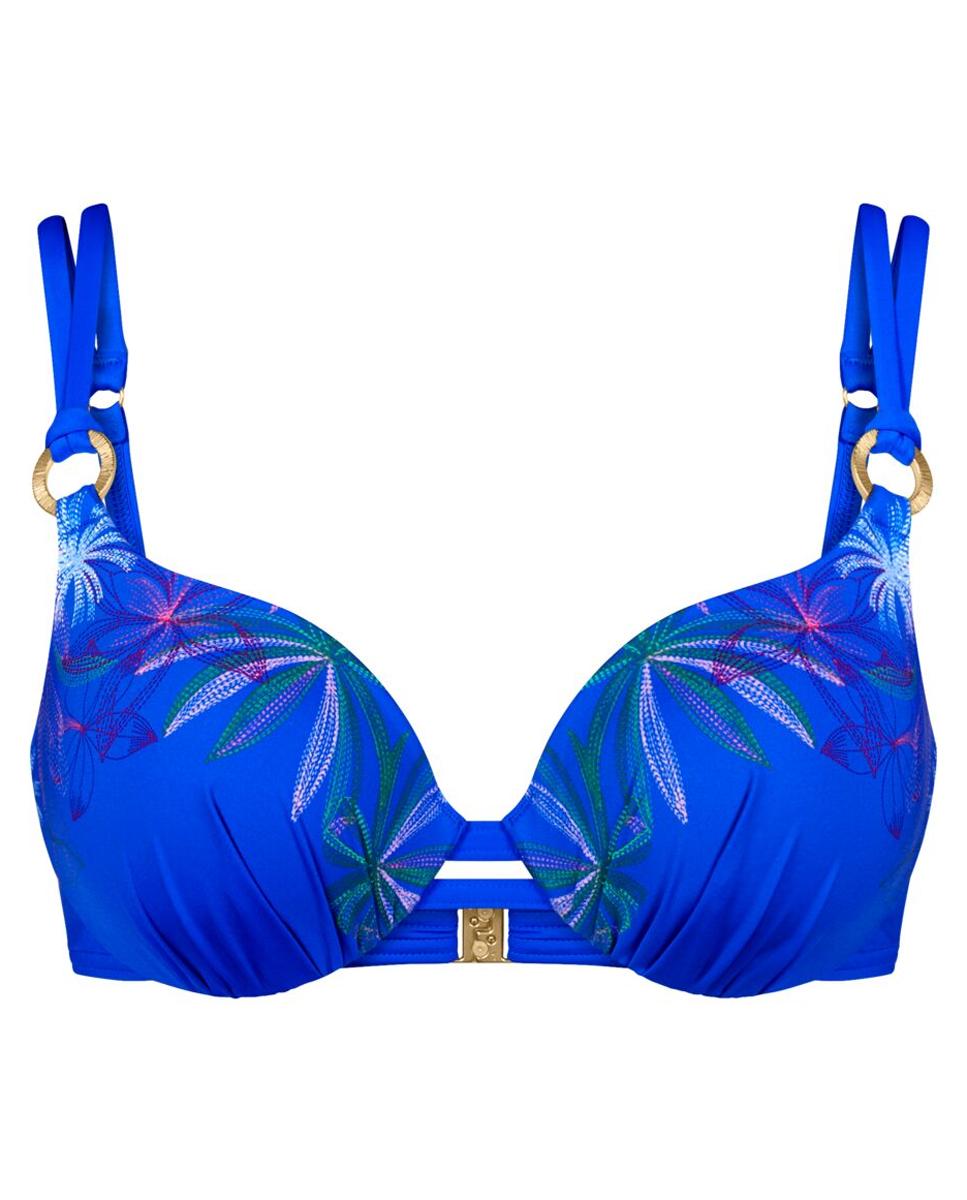 Top de Biquíni com Aro, Copa de Secagem Rápida e Elegantes Alças Finas e Duplas Multicolor-4