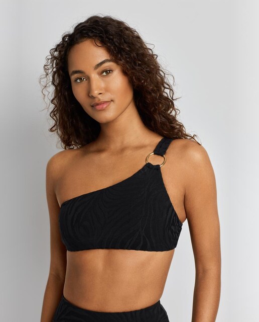 Top de bikini de mujer asimétrico