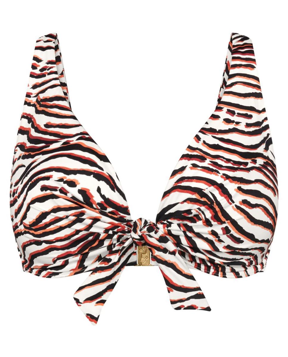 Top de Biquíni Triangular com Aro e Alças Ajustáveis Multicolor-4