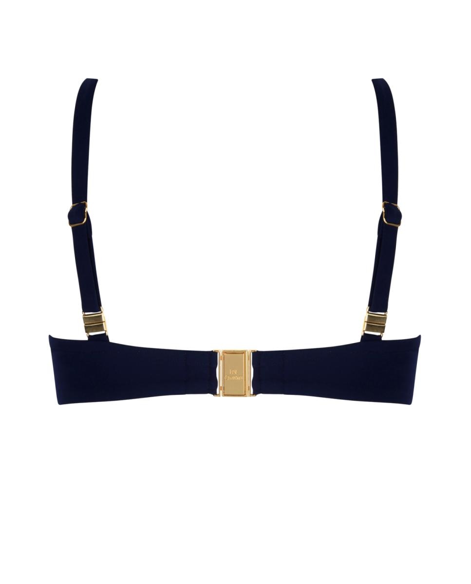 Top de Biquíni ou Soutien de Biquíni de Copa Grande com Suporte Lateral Perfeito, Aros e Reforço Interno. Alças Ajustáveis e Amovíveis Azul-marinho-2