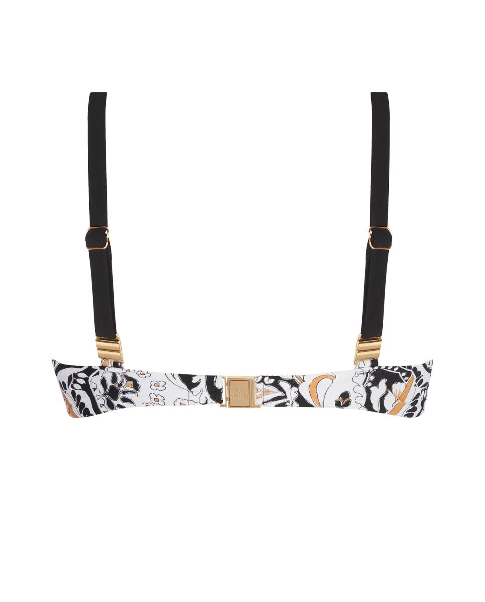 Top de Biquíni ou Soutien de Biquíni de Copa Grande com Suporte Lateral Perfeito, Aros e Reforço Interno. Alças Ajustáveis e Amovíveis Branco-2