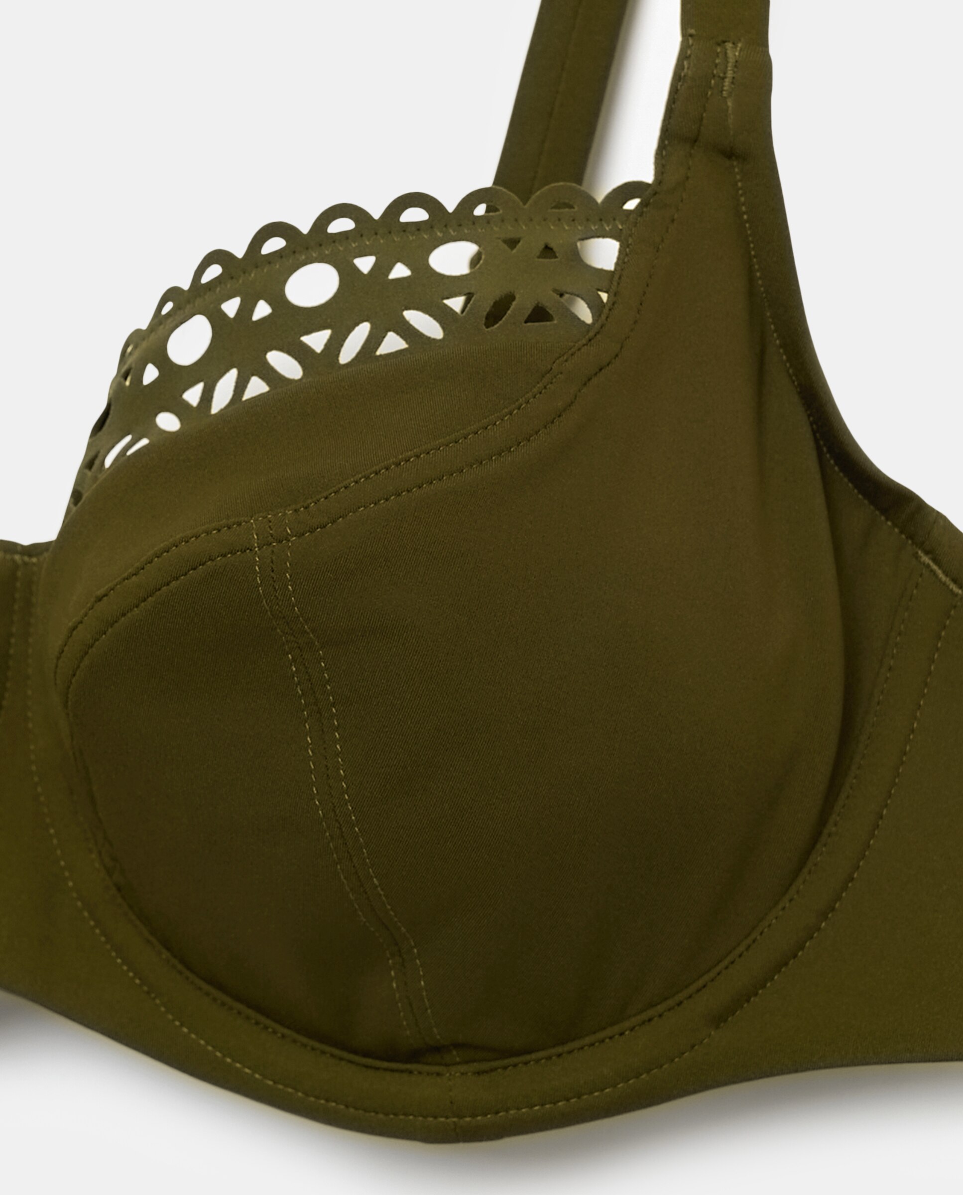 Sujetador forma triangulo escotado - Lise Charmel - Turquesa Verde militar-5