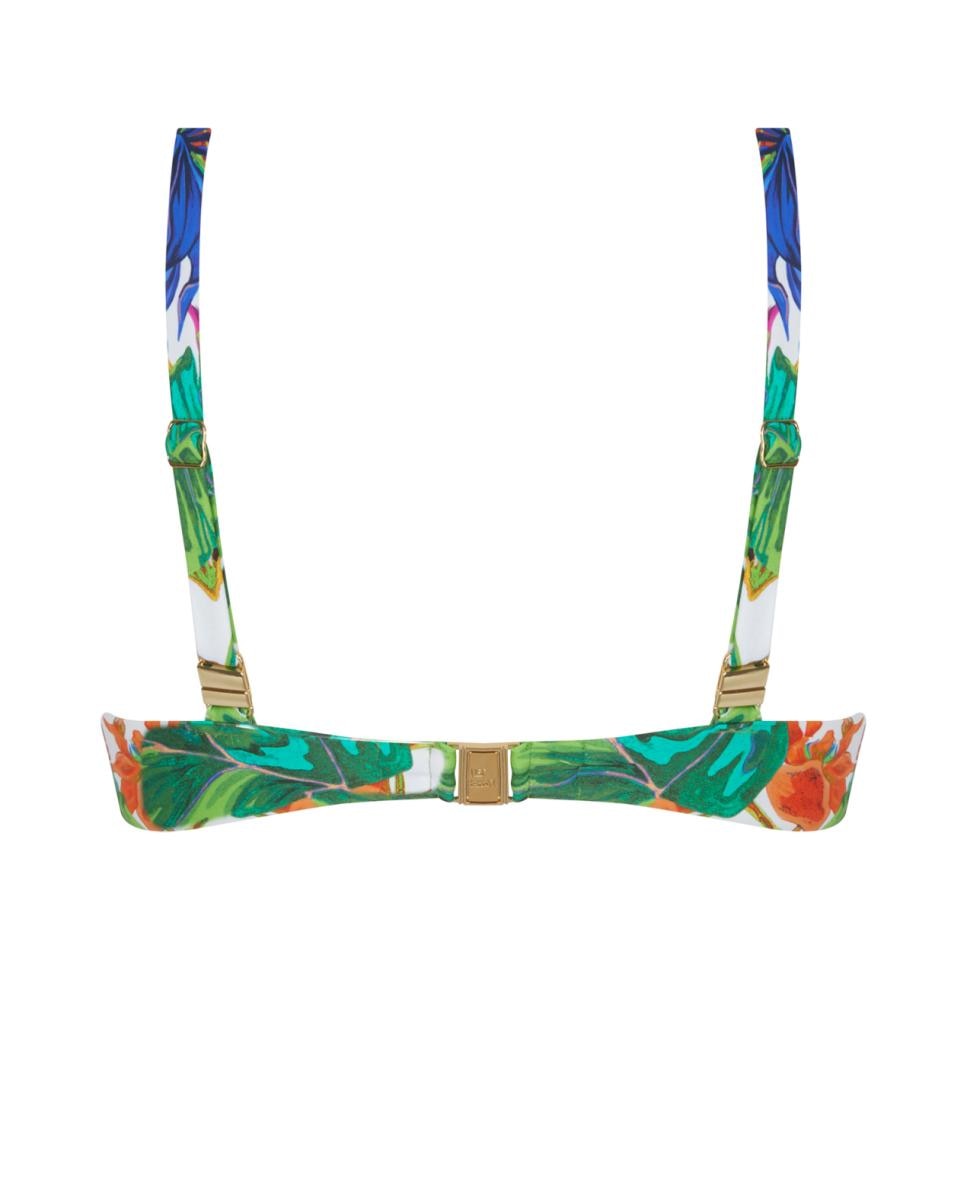 Top de Biquíni ou Soutien de Biquíni de Copa Grande com Suporte Lateral Perfeito, Aros e Reforço Interno. Alças Ajustáveis e Amovíveis Multicolor-2